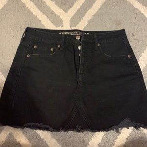 American Eagle Black Denim Skirt